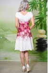 Rochie de zi Coryna cu imprimeu floral si maneca scurta
